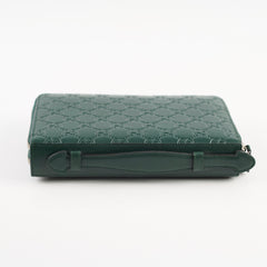 Gucci Guccissima Leather Travel Wallet Green