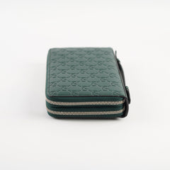 Gucci Guccissima Leather Travel Wallet Green