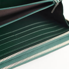 Gucci Guccissima Leather Travel Wallet Green
