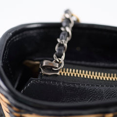 Chanel Small Raffia Gabrielle Bag Black/Brown 2019