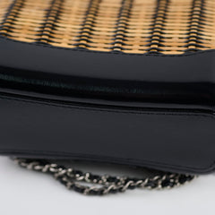 Chanel Small Raffia Gabrielle Bag Black/Brown 2019