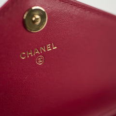 Chanel Chevron Statement Wallet On Chain WOC Red Series 26