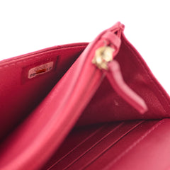 Chanel Chevron Statement Wallet On Chain WOC Red Series 26