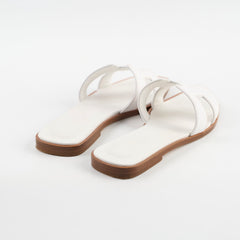 Hermes Oran Sandals Blanc Size 36.5