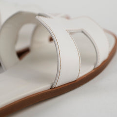Hermes Oran Sandals Blanc Size 36.5
