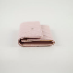 Chanel Matelasse Leather Pink Clip Cardholder
