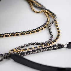 Chanel Gabrielle Large Croc Embossed Bag Black