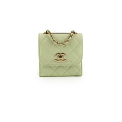 Chanel Trendy CC Micro Crossbody Bag Pastel Green Lambskin