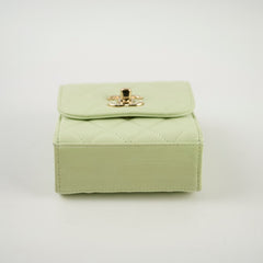 Chanel Trendy CC Micro Crossbody Bag Pastel Green Lambskin