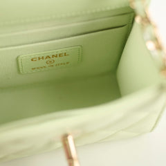 Chanel Trendy CC Micro Crossbody Bag Pastel Green Lambskin