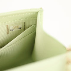 Chanel Trendy CC Micro Crossbody Bag Pastel Green Lambskin