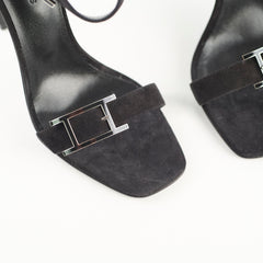 Hermes Judy 105 Sandals Black Size 38