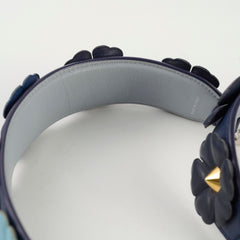 Fendi Floral Leather Strap Purple/Blue