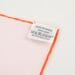 Hermes La Ligne Coup De Fouet 90cm Silk Scarf Rose Dragee/Vert/Jaune Souf