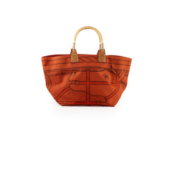Hermes Steeple Bag Orange Canvas P in Sqaure Stamp