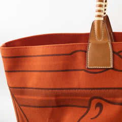 Hermes Steeple Bag Orange Canvas P in Sqaure Stamp
