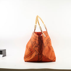 Hermes Steeple Bag Orange Canvas P in Sqaure Stamp