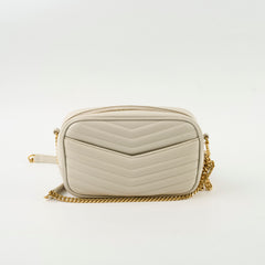 Saint Laurent Mini Lou Camera Bag Cream