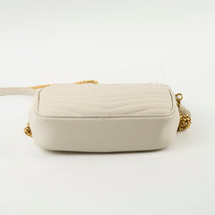 Saint Laurent Mini Lou Camera Bag Cream
