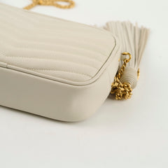 Saint Laurent Mini Lou Camera Bag Cream
