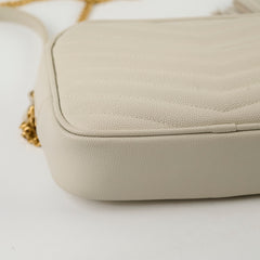 Saint Laurent Mini Lou Camera Bag Cream