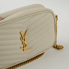 Saint Laurent Mini Lou Camera Bag Cream