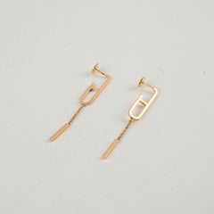 Hermes Chain D'Ancre 18k Rose Gold Earrings