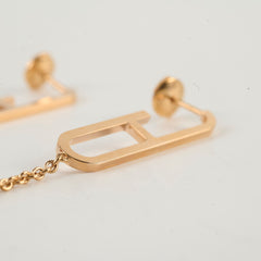Hermes Chain D'Ancre 18k Rose Gold Earrings