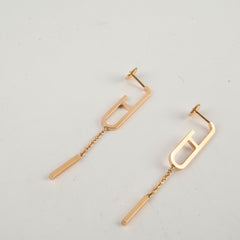 Hermes Chain D'Ancre 18k Rose Gold Earrings