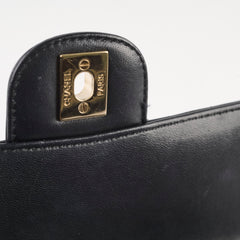 Chanel Mini Rectangle Black Lambskin Chevron GHW