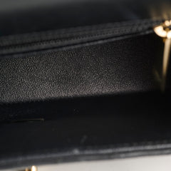 Chanel Mini Rectangle Black Lambskin Chevron GHW