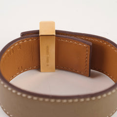 Hermes Collier De Chien Leather Bracelet Swift Etoupe