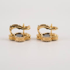 Van Cleef & Arpels Vintage Alhambra Onyx Earrings