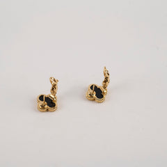 Van Cleef & Arpels Vintage Alhambra Onyx Earrings