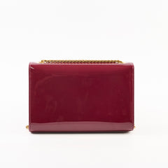Saint Laurent Small Patent Kate Burgundy