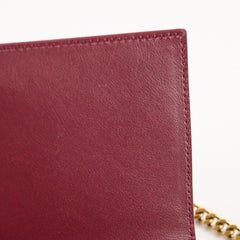 Saint Laurent Small Patent Kate Burgundy