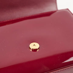 Saint Laurent Small Patent Kate Burgundy