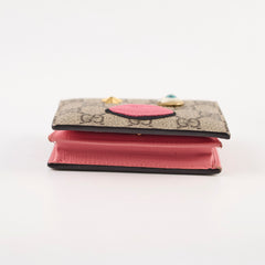 Gucci GG Surpreme Monogram Face Wallet Beige/Pink