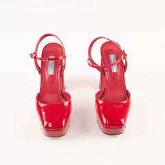 Prada Patent Pumps Red Size 36