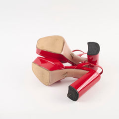 Prada Patent Pumps Red Size 36