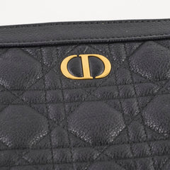 Christian Dior Caro Every Pouch Clutch on Chain Black