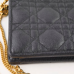 Christian Dior Caro Every Pouch Clutch on Chain Black