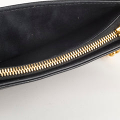 Christian Dior Caro Every Pouch Clutch on Chain Black