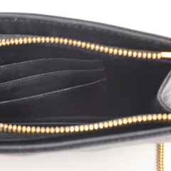 Christian Dior Caro Every Pouch Clutch on Chain Black