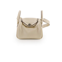 Hermes Mini Lindy Verso Swift Nata/Lime U Stamp