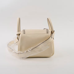 Hermes Mini Lindy Verso Swift Nata/Lime U Stamp