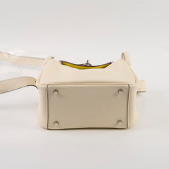 Hermes Mini Lindy Verso Swift Nata/Lime U Stamp