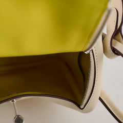 Hermes Mini Lindy Verso Swift Nata/Lime U Stamp