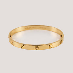 Cartier Love Bracelet Classic Model Yellow Gold Size 19