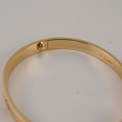 Cartier Love Bracelet Classic Model Yellow Gold Size 19